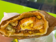 -小红车炸蛋葱油饼