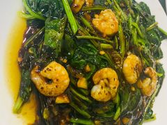 烧菠菜虾仁-新乡饭店