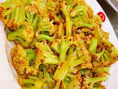 虾酱花菜-小船渔村•大连菜•大连焖鱼(明泽街店)