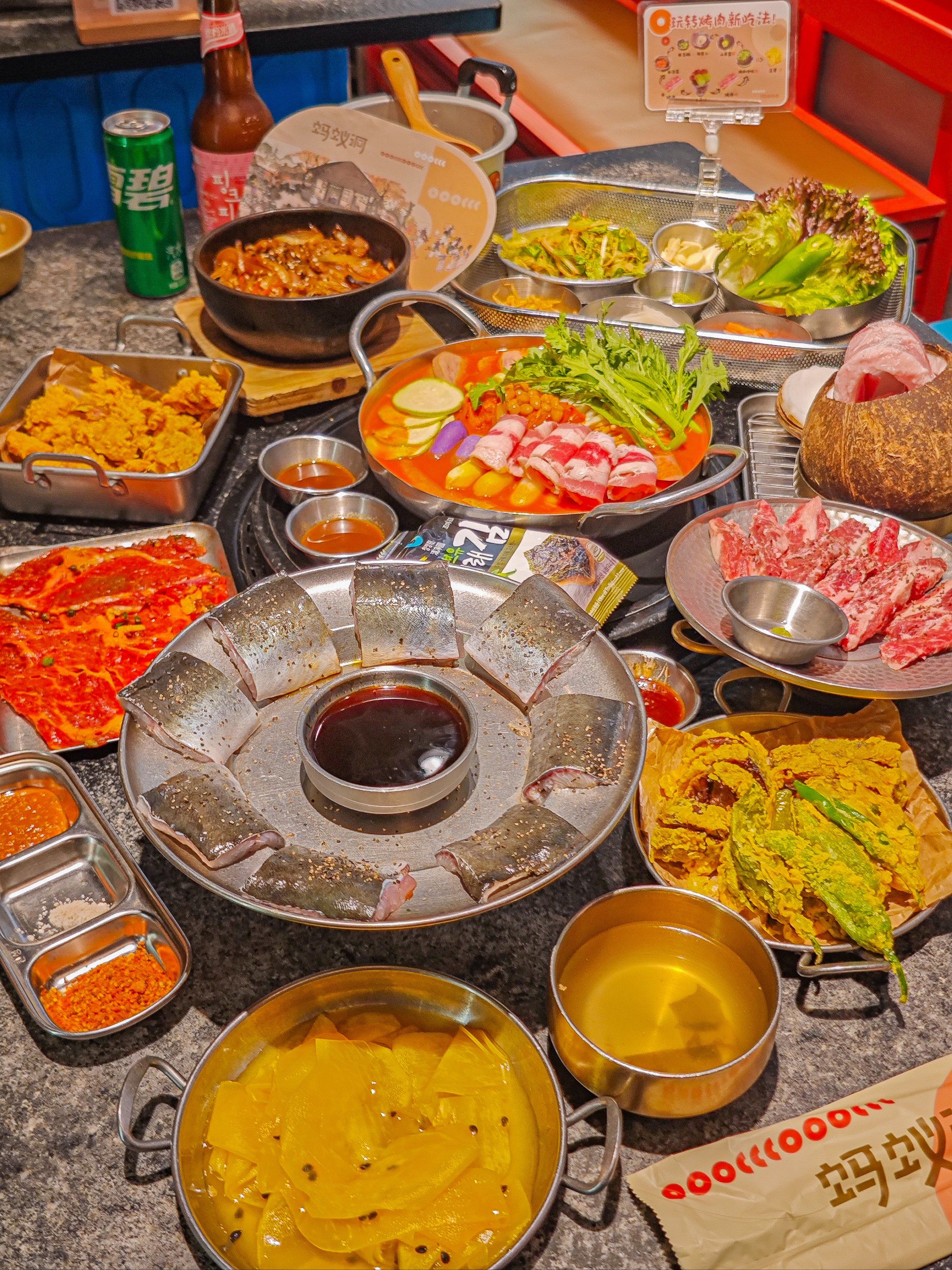 97广州火出圈的韩式炭火烤肉店排队也要来吃6015