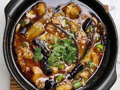 藿香茄子煲-龙抄手(文殊坊店)
