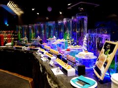 自助取餐区-海棠湾洲际-涛·海底餐厅·美人鱼·自助餐·海底隧道