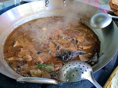柴锅炖水库鱼-姥家大锅台水库渔家