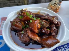 红烧羊肉-水岸居湖景农家乐·阳澄湖大闸蟹