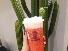 奶酪红草莓-LELECHA乐乐茶(上海五角场万达广场店)