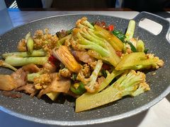 干锅有机花菜-壹只菜·崇明本地特色菜(崇明南门店)