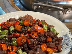 青椒炒脆哨豆豉-阿婉贵州苗家酸汤鱼(梅林店)