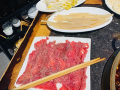 嫩牛肉，红糖冰粉，-巴蜀大宅门火锅(北大街店)