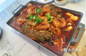 Dingchu Flower斑 Fish and Shrimp Big Plate Dish