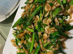 韭菜炒河虾-渔家颂歌渔家味道(青石路店)