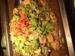 小炒黑猪肉-探鱼·鲜青椒爽麻烤鱼(西南商都店)