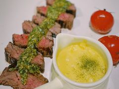 澳洲M5裙牛排配蜜制青酱及土豆泥-Let'sBURGERplus·非常创意汉堡(三里屯店)