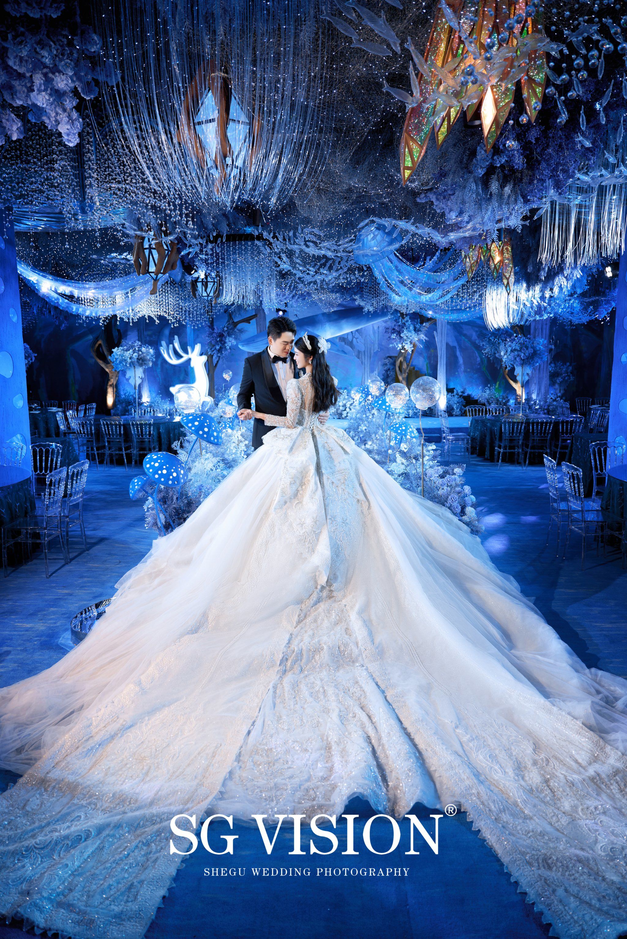 客片分享|绝美3d蓝💙梦幻海婚纱照
