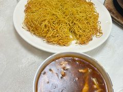 肉丝煎面-津津菜馆(绝没分店)