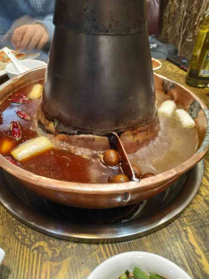 老北京炭火锅-"环境很普通,屋子很大,但是人是真多,上菜.