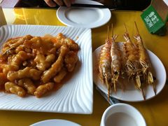 糖醋鱼条和烤虾-三合园水饺(二马路店)