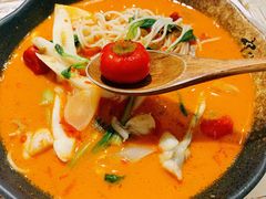 爆炒美蛙汤面-十面欢腾·海鲜面·台式Bistro(长乐路店)