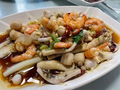 油淋三鲜娃娃菜-景祥海鲜美食餐厅