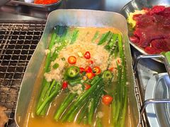 烤韭菜-大丘街路边烤牛肉