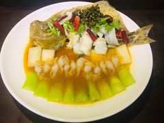椒麻翠玉多宝鱼-无锡苏宁银河国际酒店-悦府65中餐厅