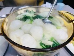 奶白菜煮手打墨鱼丸子-花锦堂·隐庐