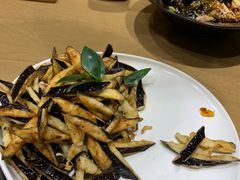 回味干烹紫茄条-观宴中餐厅