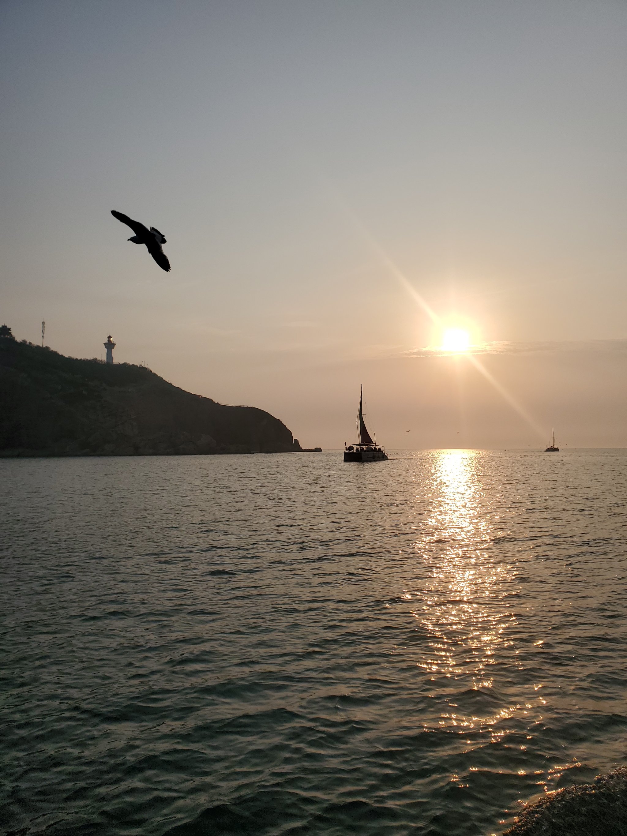 海上日落 真实图片