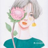 仙气十足的彩铅手绘女孩👧