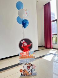-团子宝宝宴派对百日宴生日布置策划·求婚策划·气球布置别墅民宿