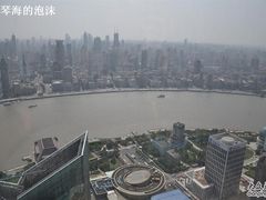 顶楼餐厅看出去的景观-上海浦东丽思卡尔顿酒店
