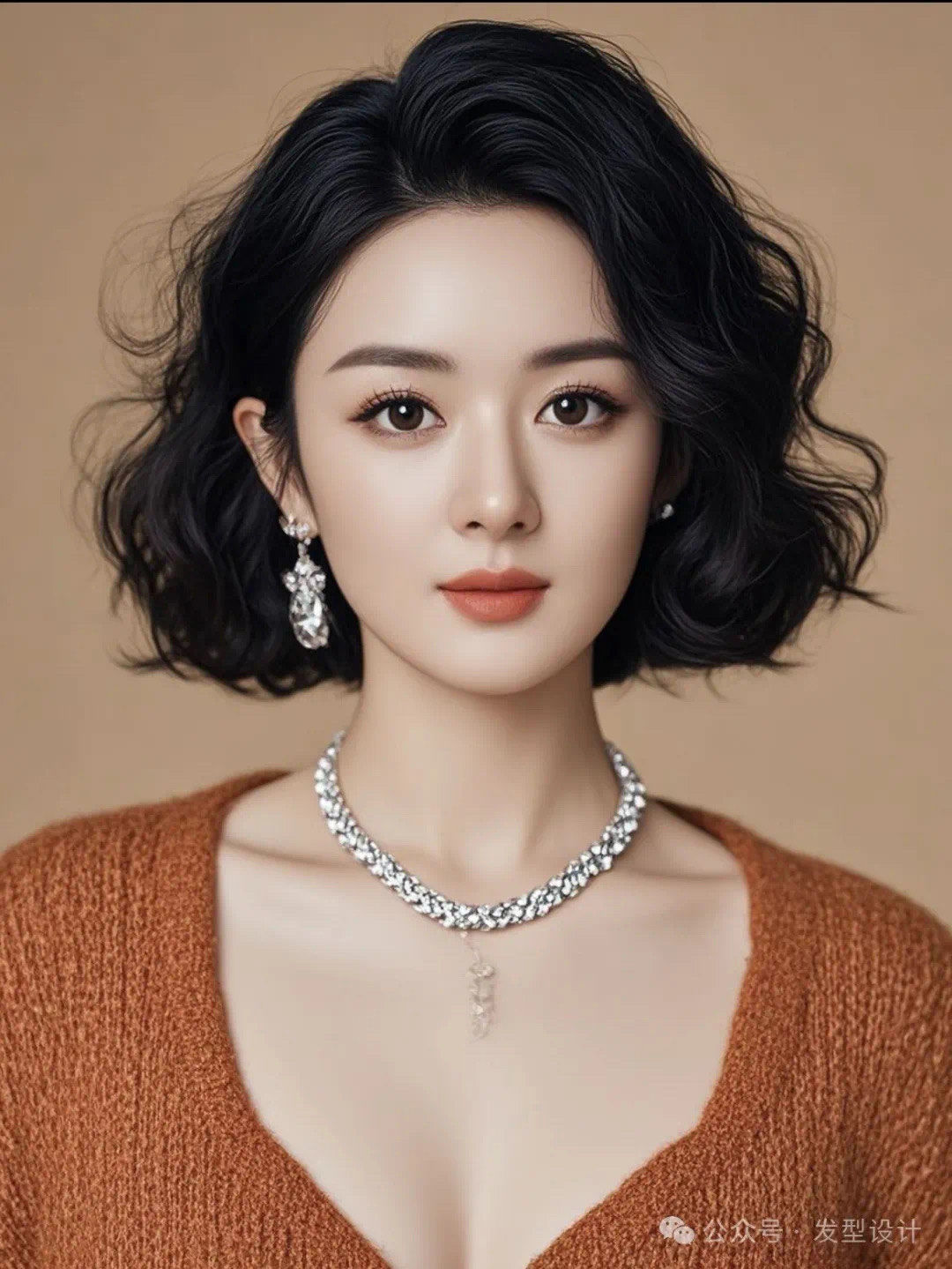 中分长发的复古韵味