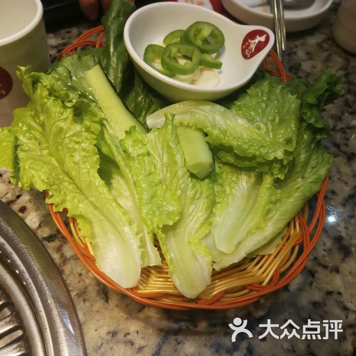 太白山烤肉61石锅拌饭青菜图片-北京韩国料理-大众点评网