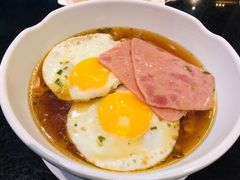 餐肉双蛋汤出前一丁-大有利茶餐厅(福民店)