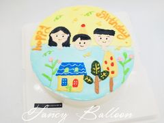 -卡比儿童蛋糕·心意定制·低脂零卡糖动物奶油FancyBALLOON(滨海店)