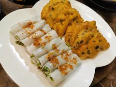 簸箕板拼油炸糕-老聃·小鸭鲢城原味客家菜(海沧店)