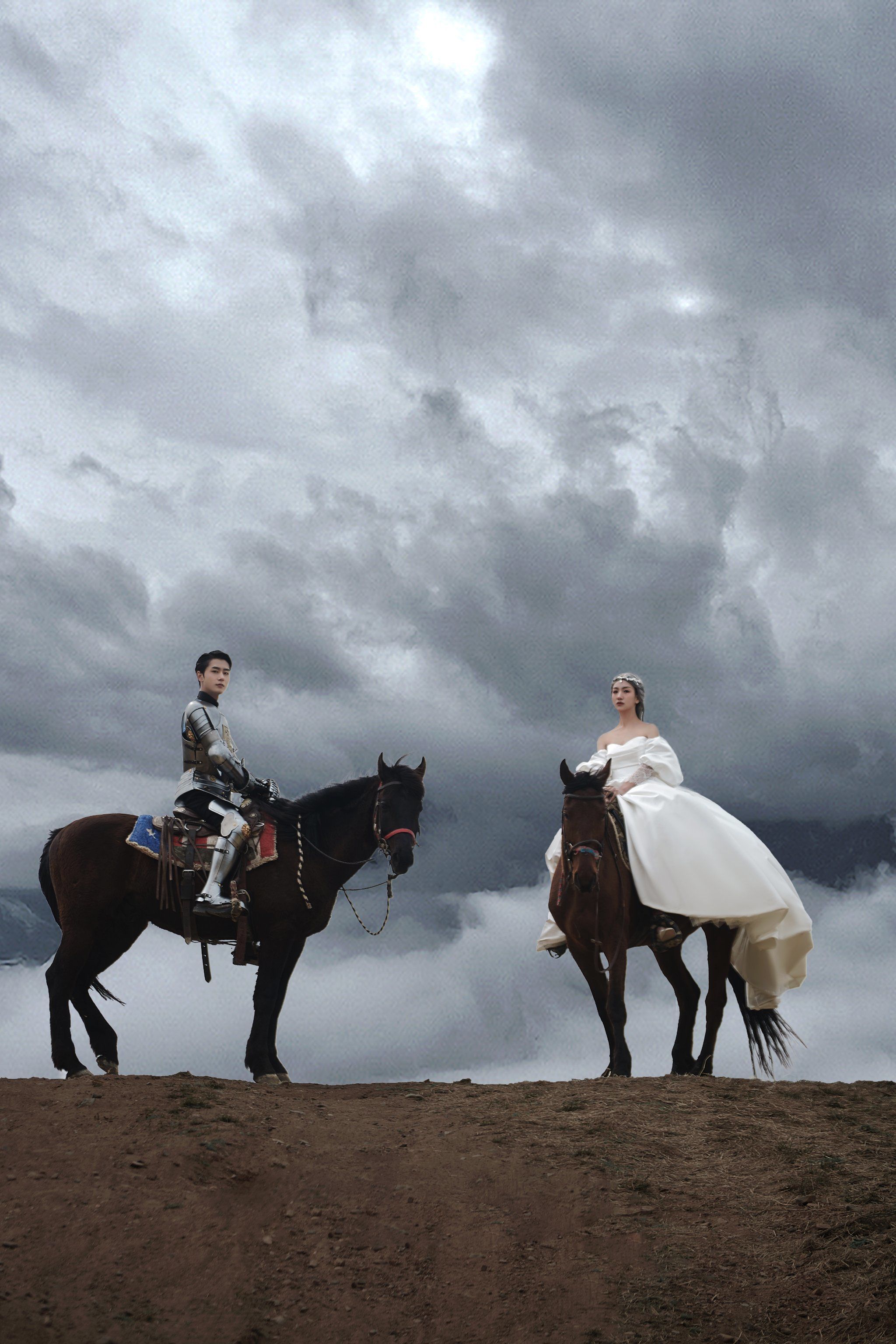 骑士与公主婚纱照