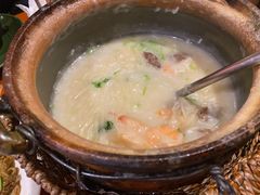 牛肉丸基围虾干贝粥-金穗园·砂锅粥.醉鸡煲火锅(长寿路店)