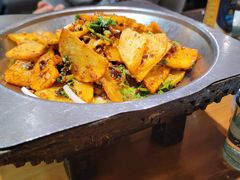 干锅土豆片-晚归月亮湾私家菜(临邑路店)