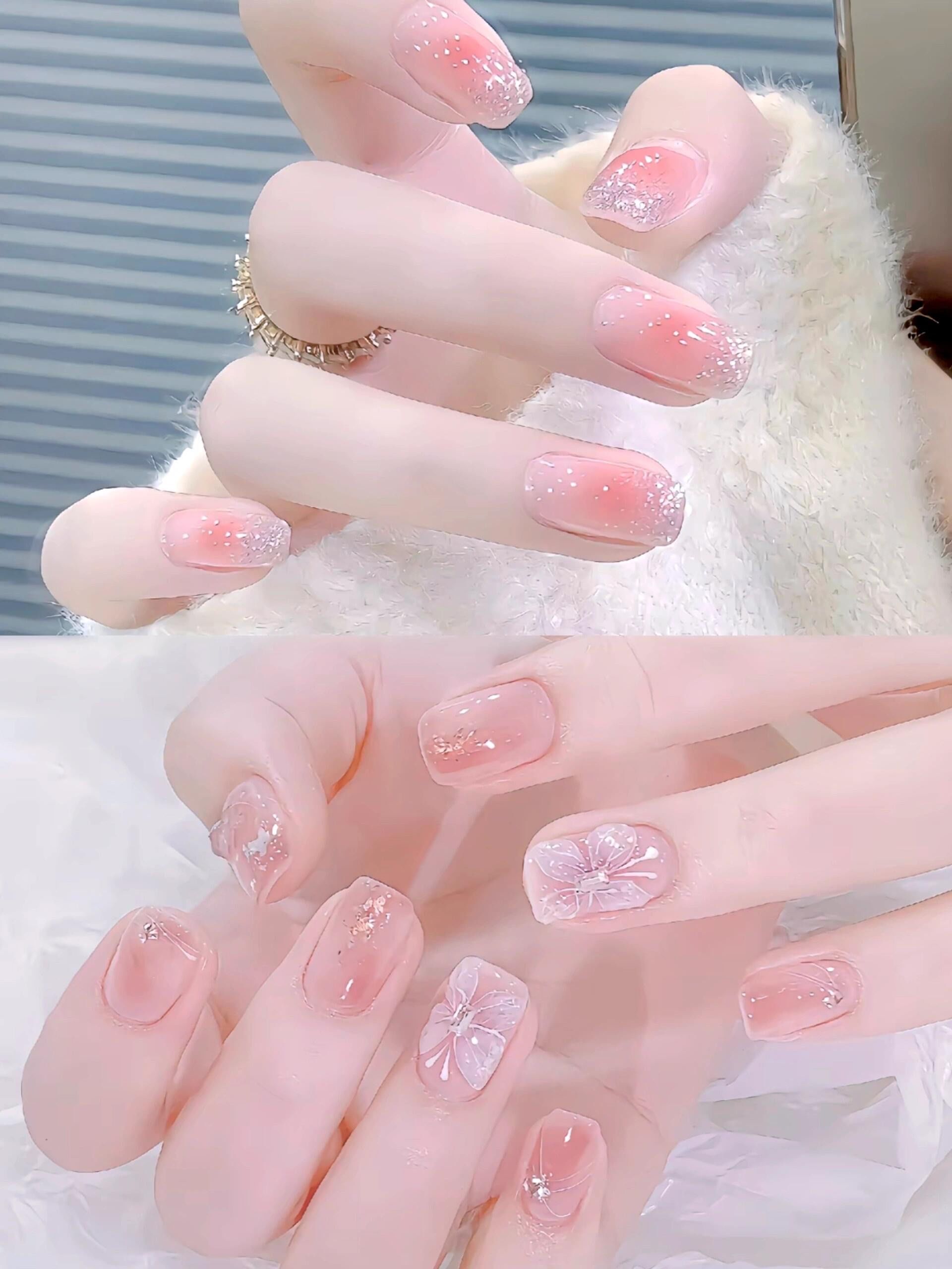 一眼就迷上的美甲,甜美又不失温柔,绝了!