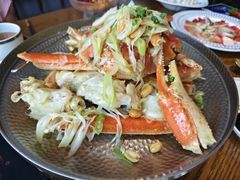 葱姜炒帝王蟹-蟹之国·精品蟹料理(极地店)