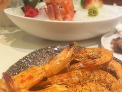 铁板灸烧大虾佐蛋黄鱼籽酱-多佐铁板烧(富力广场店)