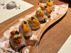 鲷鱼甜虾春菊卷海胆-水之惠鲜鱼料理(王府大街店)