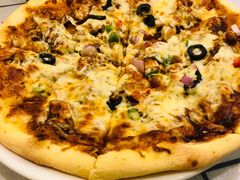 卡真鸡肉披萨十胡罗卜苹果汁-LouisTime路易时光(蕴川路店)