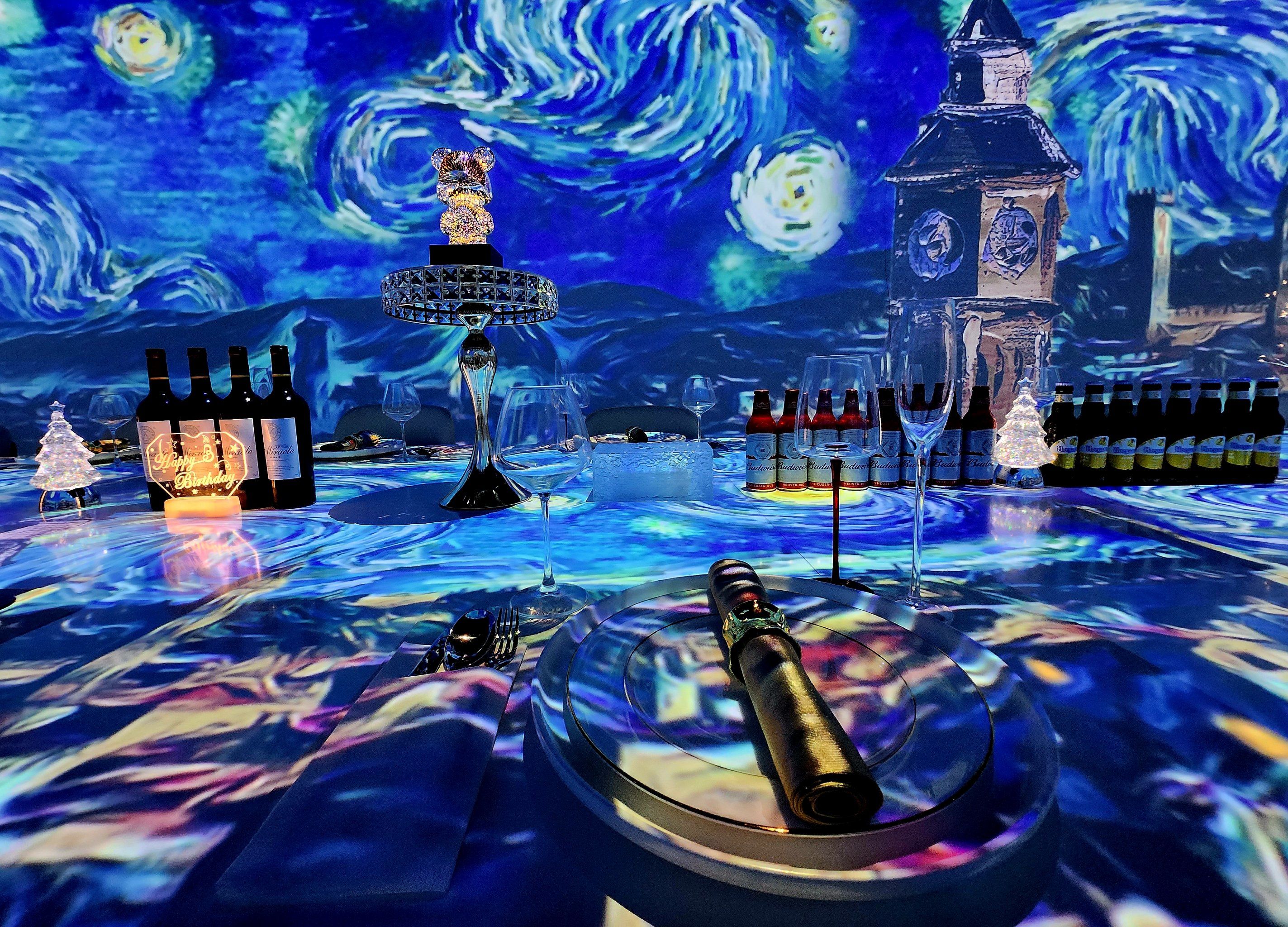 星空沉浸感受氛围感西餐厅✨