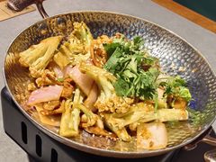干锅有机花菜（经典开胃下饭菜）-姑苏家宴·苏帮菜·松鼠桂鱼(苏州总店)