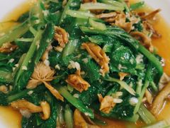 小白菜炒黄蘑-小城家宴