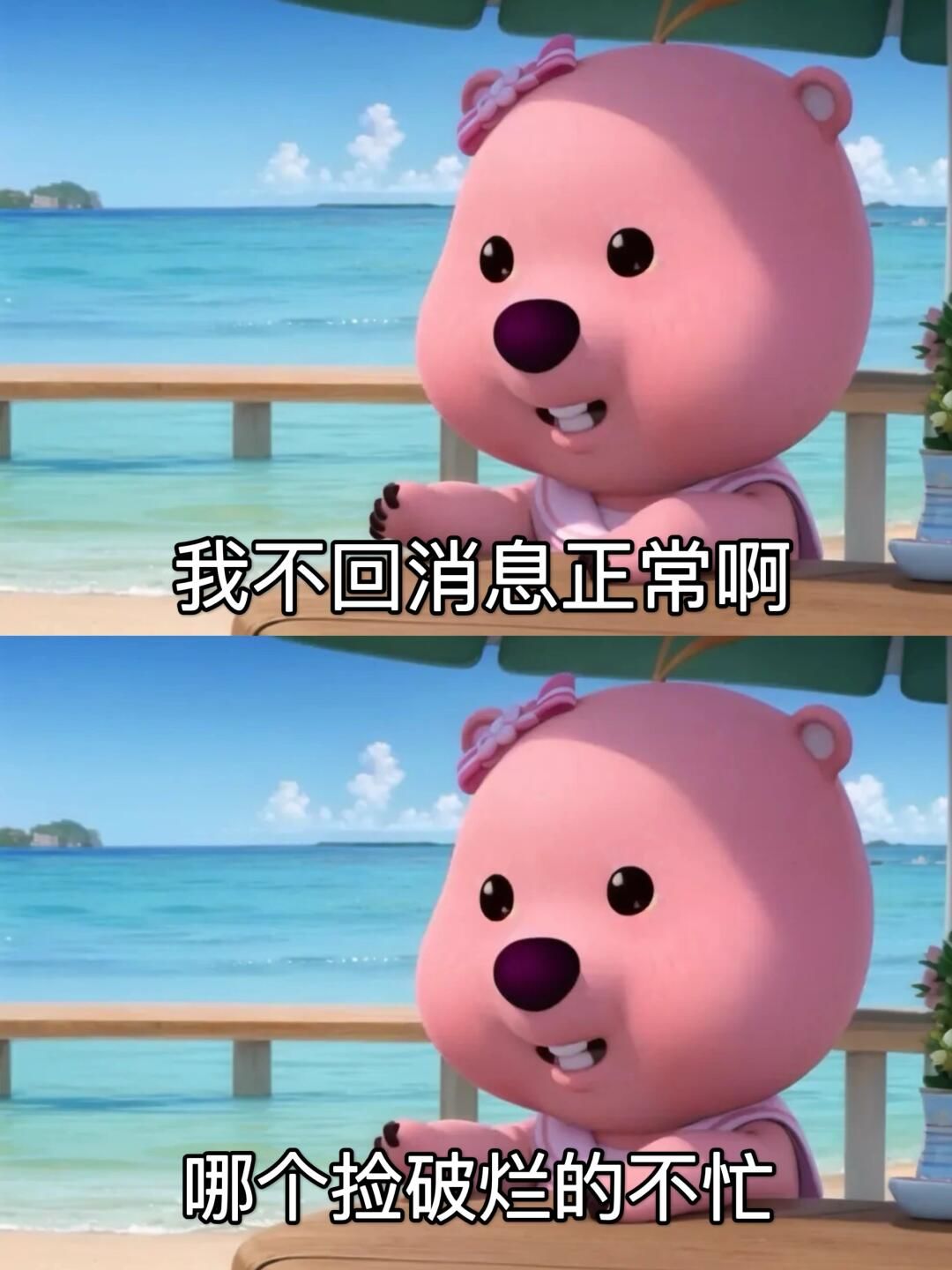我不回消息正常啊  哪个捡破烂的不忙