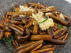 韭菜台炒鳝肚-怡园饭店-餐厅(四望亭店)