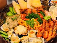 超大的海鲜拼盘-茉莉.Red Crab