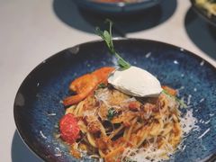 鲜茄茸大虾配马斯卡朋意大利面-BE BRIGHT KITCHEN(正佳广场店)